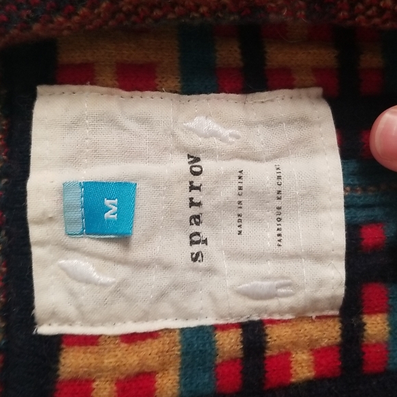 Sparrow Multi Color wool and angora ruffle sweater Jacket Blazer size M - Picture 3 of 5